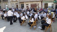 Foto de archivo de una actuaci�n de la Banda de M�sica de Rianxo.