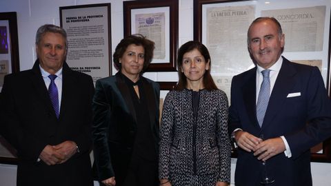 De izquierda a derecha: Manuel Varela, de Caixa Rural Galega; María Jesús García, de Caixabank; Begoña Cuetos, de BBVA, y Pablo Junceda de Banco Sabadell