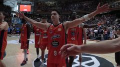 Caio Pacheco, celebrando la victoria del Leyma Coru�a sobre el Palencia.