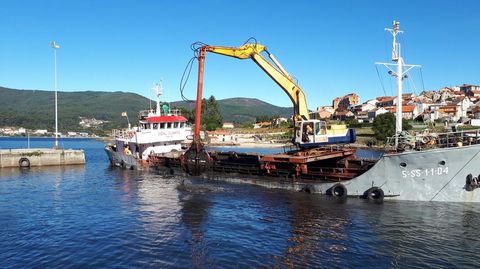El �ltimo dragado en la r�a de Pontevedra fue en el 2017 en el puerto de Campelo, en Poio