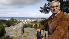 Santiago Tirado, no monte da Pastora, un dos seus lugares favoritos de Cambados