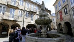 Visitas guiadas en la Praza do Campo, en Lugo, antes del coronavirus