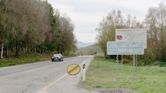Carretera auton�mica OU-540, en el Alto do Vieiro (Bande).