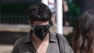 Teresa Ar�valo, en los juzgados de Plaza de Castilla, en Madrid