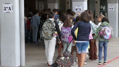 Foto de inicio de curso el pasado mes de septiembre en el CEIP Lpez Ferreiro de la capital gallega