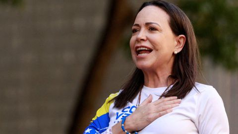 La l�der opositora venezolana, Mar�a Cristina Machado, galardonada con el premio Nobel de la Paz. 