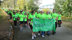 La caminata, de unos 4 kilmetros, parti del puente sobre el ro Sor, en el lmite con Man
