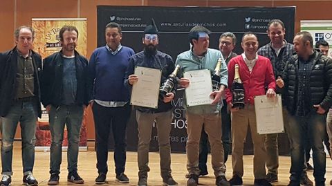 Los tres ganadores del concurso regional de pinchos.Los tres ganadores del concurso regional de pinchos 