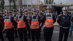 Polic�as marroqu�es, en una imagen de archivo.