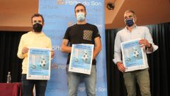 Javier Barreiro, Juan Pouso y Luis Otero presentaron la iniciativa en la casa de la cultura sonense