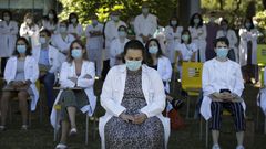 Acto de despedida de los mir del Chuac el pasado mes de mayo