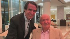 El rey em�rito junto a Jos� Mar�a Aznar en una foto subida por este �ltimo a su cuenta de Instagram