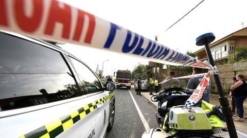 Imagen del �ltimo atropello mortal ocurrido en Galicia. Ocurri� en mayo en Sanxenxo y muri� una mujer al ser atropellada por un coche que invadi� la acera.