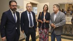 Los alcaldes de Ferrol, ngel Mato (PSOE); Santiago, Xos Snchez Bugallo (PSOE); Lugo, Lara Mndez (PSOE); y Pontevedra, Miguel Anxo Fernndez Lores (BNG), en una imagen de finales de septiembre