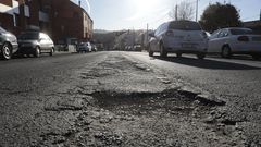 Estado de la N-540 entre Gunt�n y Calde, en Lugo