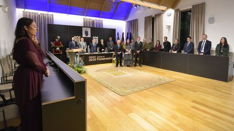 Entrega dos premios Cidade de Pontevedra a Fernando Pintos e Polo Correo do Vento