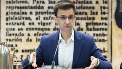 El presidente del Consejo de Administraci�n de RTVE, Jos� Pablo L�pez, compareciendo ante la Comisi�n Mixta de Control Parlamentario, en el Senado