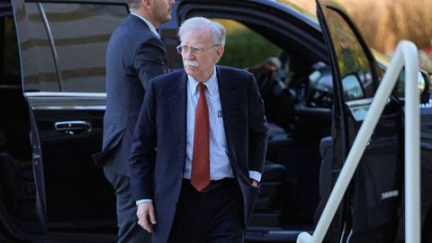John Bolton, a su llegada al juzgado federal de Greenbelt, en el estado de Maryland.