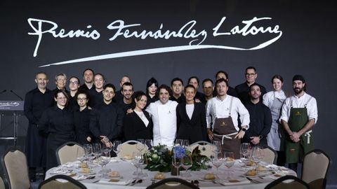 El chef Luis Veira, con una estrella Michelin, fue el encargado de elaborar el menú regado con los vinos cortesía de Martín Códax