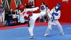 Imagen de un combate del campeonato gallego sub-21 celebrado en Palmeira