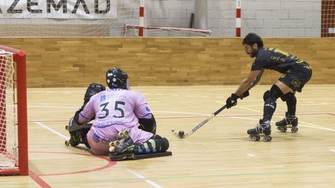 Alejandro Novoa, durante la final de la Copa Galicia celebrada en el Carballo Calero
