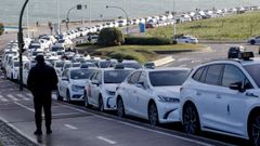 Marea blanca de taxis en A Corua