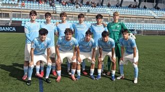 Arriba, de izquierda a derecha, Noah Rodr�guez, Ra�l Chirveches, David Sueiro, Hugo L�pez, Jaime P�rez y Aslak Opi; debajo, Pedro ildefonso, Jorge P�rez-Lafuente, Pablo Rodr�guez, Iago Barreiros y el cadete Germ�n Alonso.