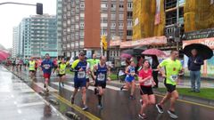 Algunos de los corredores durante la Media Maratn de Gijn, en una imagen de archivo