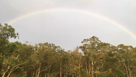 Uno de los espectaculares arcoiris que ha dejado Miguel a su paso por Asturias