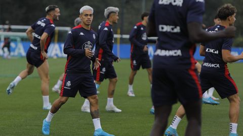 Gauto, en el centro de la imagen, durante un entrenamiento