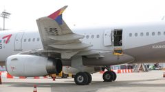 El vuelo de Asiana Airlines en Daegu, tras el aterrizaje