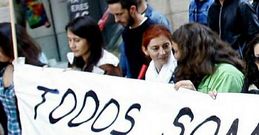 Tamara y Ana, en la manifestaci�n del pasado 1 de mayo.
