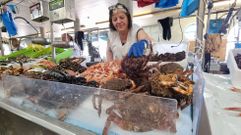 Centollas este viernes en el mercado de Pontevedra