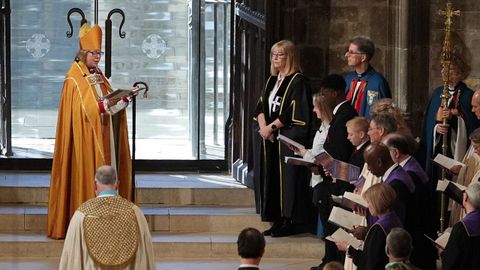 Sarah Mullally durante su consagraci�n como arzobispa de Canterbury.