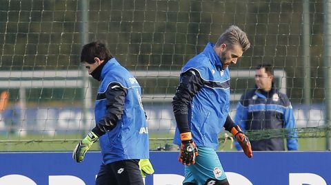 Lus y Pletikosa, en el entrenamiento de este martes