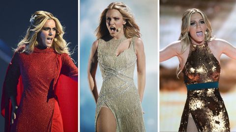 Los tres vestidos que ha lucido Edurne durante los ensayos para Eurovisin. 