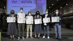 Los profesores de los seis centros premiados en los premios Voz Natura 2020-2012.