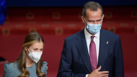 Sofa y Felipe de Borb, en una audiencia en los Premios Princesa