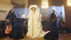 Amaia Montero y La Oreja de Van Gogh, en la presentaci�n de su nuevo �single� en RTVE