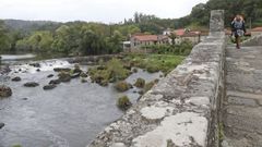 El r�o Tambre (en la foto, en A Ponte Maceira), increment� su caudal un 50 % con las lluvias de los �ltimos d�as