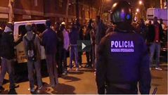 Noche de tiroteos y disturbios en Barcelona