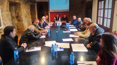 Reuni�n del patronato de la Fundaci�n Curros Enr�quez en Celanova.