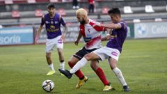 Pedro Beda, en un encuentro de la pasada temporada vistiendo la camiseta del Arosa.