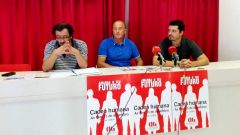 Los secretarios comarcales Manel Grandal y L�pez Pintos, junto al secretario de Organizaci�n, Ram�n Alfonzo