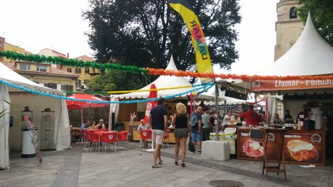 Carpas del Festival Arcu Atl�nticu en el Campo Vald�s