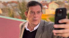 El candidato del PSdeG a�la Xunta, Jos� Ram�n G�mez Besteiro