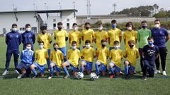 El equipo. Arriba, de izquierda a derecha: el t�cnico Beto, Rodrigo, �lex, Mart�n, Pepe, Rivas, Miguel, Diego, Isma, Dani y el entrenador Bautista. Abajo, en el mismo orden, forman Genaro, Manu, Gabri, Alexandre, Xavi, Anxo, Marco, Nico y Dami�n