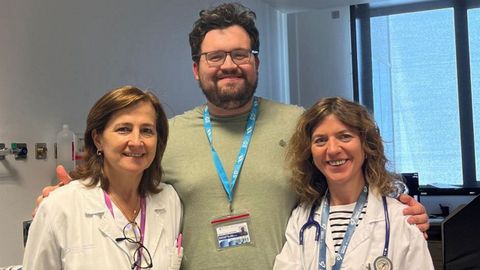 Mar Mosteiro, Manuel Casal y Mar�a Torres, participantes en el proyecto de la Universidad de Vigo y el Hospital �lvaro Cunqueiro para priorizar pacientes con sospecha de padecer apnea do sue�o