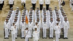 Imagen de archivo de una jura de bandera de marineros del primer ciclo de tropa y mariner�a del 2015