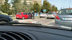 Accidente en la Plaza de Castilla de Oviedo